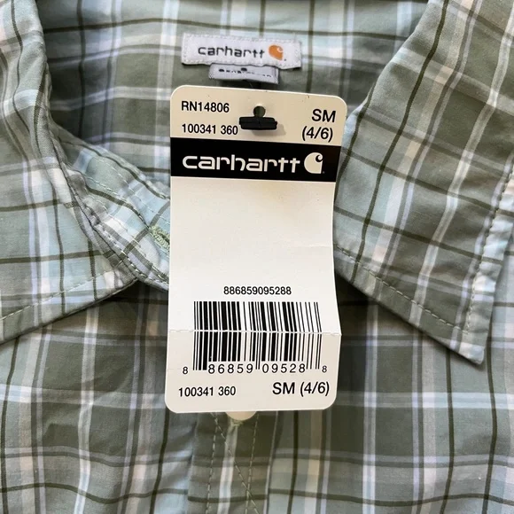 Carhartt Women's Shirt, Plaid, new with tags, 3/4 sleeves - Picture 8 of 15